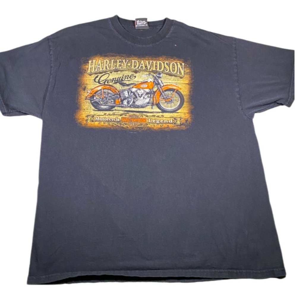 Harley Davidson T-Shirt Men’s XL Black Short Sleeve Crew Neck Tee Motorcycle Hog